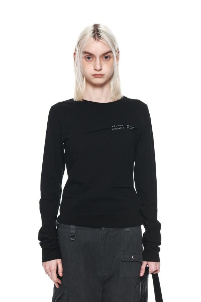 KIRSH Witty Bunny Tomboy Graphic Tee Shirt Black | Basic