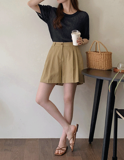 [ KIRSH ]★CHERRY SHORT TERRY PANTS KIRSH Cherry Short Terry Pants Sky | Shorts for Women | KOODING