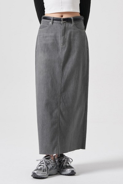 KIRSH Cherry Pleats Denim Skirt Dark Blue | Denim for Women