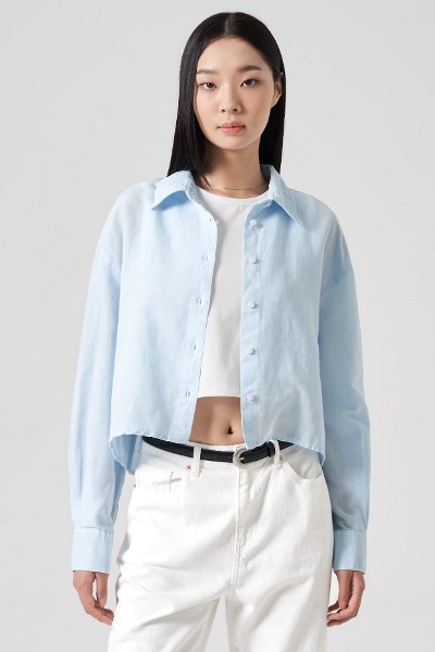 8seconds Crop Short Sleeve Shirt White | Collared Shirts for Women