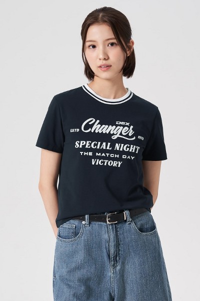Covernat Unisex Arch C Logo Layer Tee Shirt White | Graphic