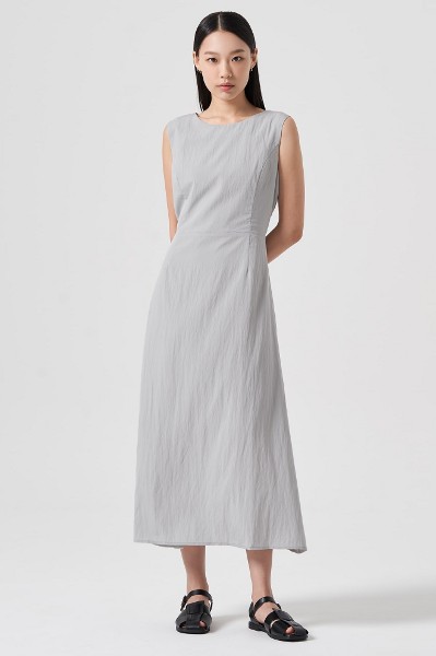 8seconds Shirred Sleeveless Long Dress Black | Basic Dresses