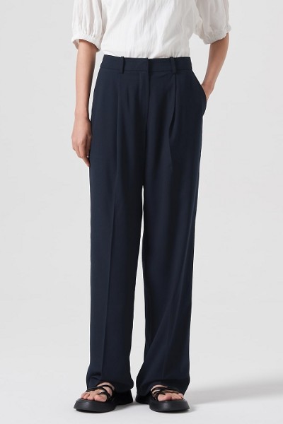 【U LAN】high key side tuck wide half pants Feb2021Session52053_TMHILHPS20