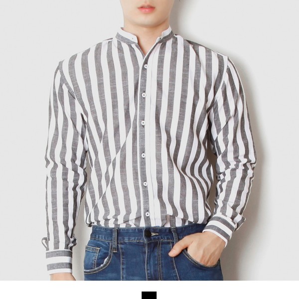 Covernat Unisex Oxford Stripes Shirt Blue | Striped for Men