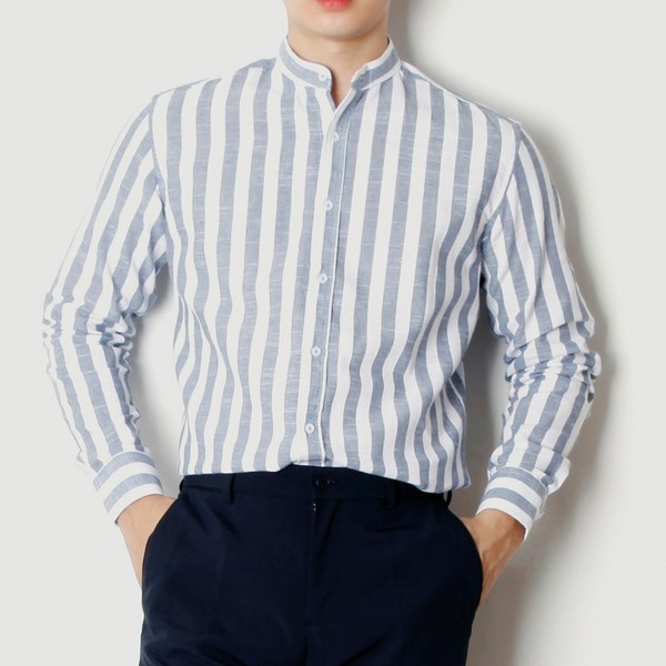 Covernat Unisex C Logo Oxford Stripes Shirt Green | Striped