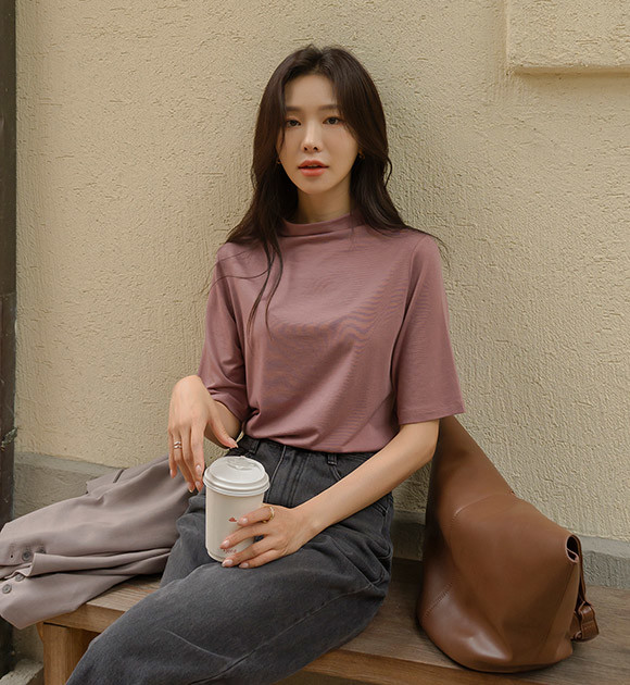 Matin Kim Starfish Mesh Top In Pink | Basic Tees for Women