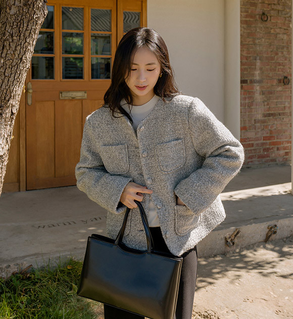 8seconds Handmade Short Coat Black | Coats for Women | KOODING