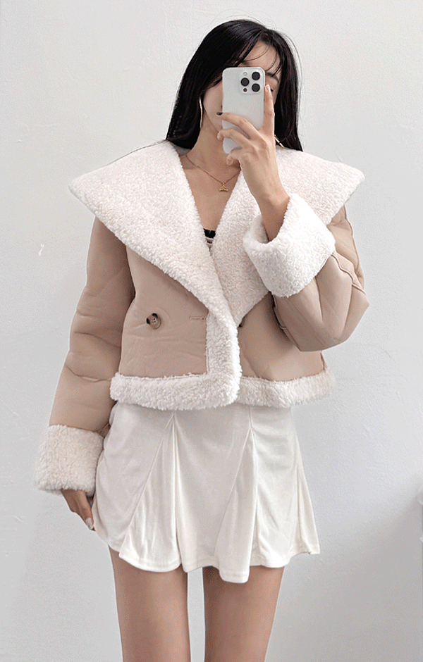 Covernat Unisex Yeti Fleeced Zipup Jacket Ivory | Fur & Faux