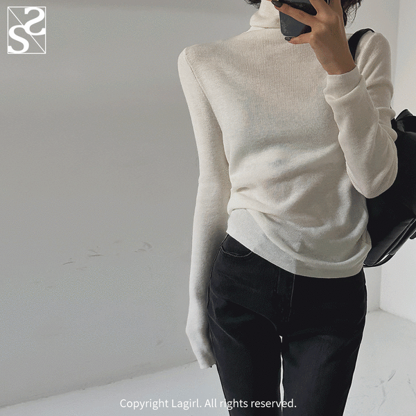 Tシャツ・カットソー citybreeze Wool Tencel Crop Turtleneck T-Shirt_BLACK 0f3ebfc9-a460-4816-a68e-