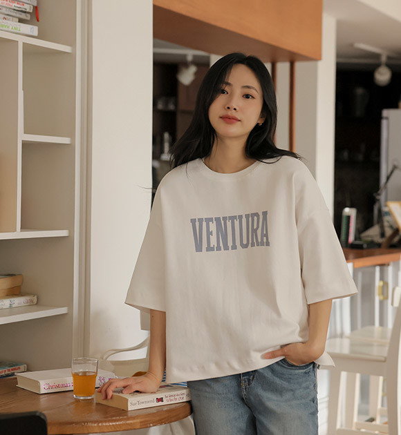 Tシャツ・カットソー COVERNAT Painting Graphic Cutting Line T-Shirt Oatmeal Painting Graphic Cut Line T-Shirt Oatmeal - Covernat | 60