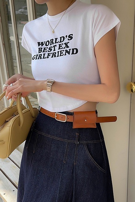 Matin Kim Two Tone Cutted Raglan Crop Top In White | Basic
