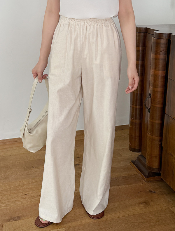 【I AM MARI】Pureine Pintuck Wide Slacks Pants (Belt set) I AM MARI】Pureine Pintuck Wide Slacks Pants (Belt set) (I